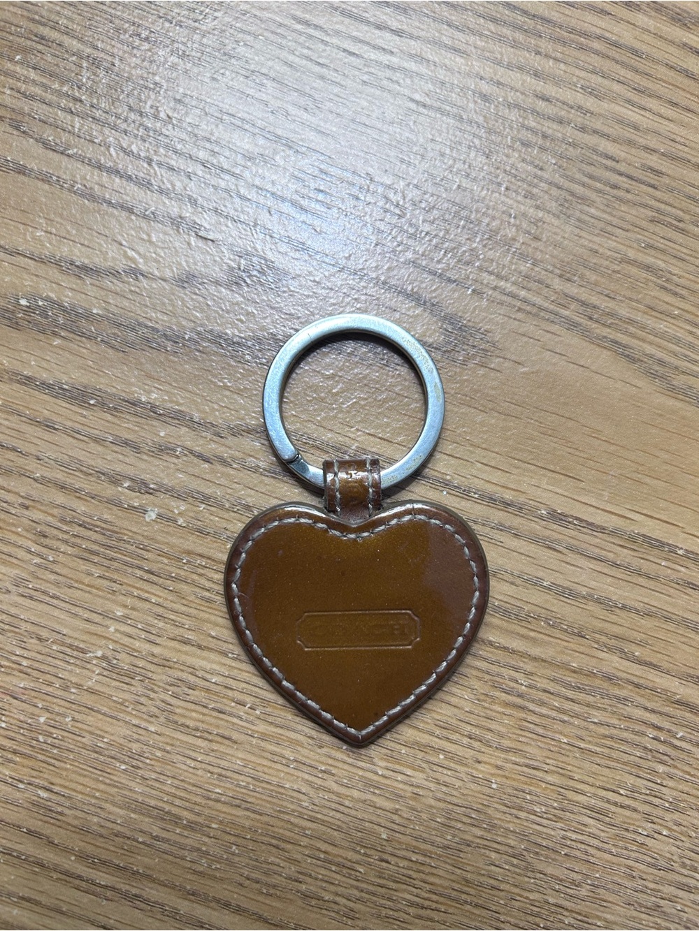 Coach Heart Leather Keychain - Picture 2 of 4